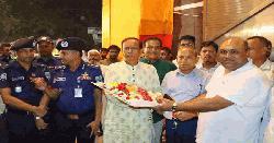 নীলফামারীতে বিভিন্ন পূজা মন্ডপ পরিদর্শনে ডিআইজি আমিনুল ইসলাম