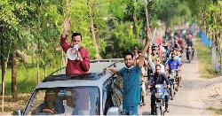 নন্দীগ্রামে মোশারফ হোসেনের নির্বাচনী প্রচারণায় ধানের শীষে ভোট প্রার্থনা 