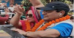 উলিপুরে বিএনপির প্রার্থী তাসভীর উল ইসলামের মোটর সাইকেল শোডাউন