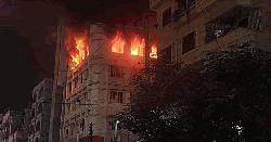 রাজধানীতে বহুতল ভবনে আগুন