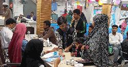 ৫ শতাধিক রোগীদের বিনামূল্যে চিকিৎসা ও ওষুধ বিতরণ 