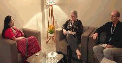 ইইউ নির্বাচন পর্যবেক্ষক দলের সাথে রুমিন ফারহানার সৌজন্য সাক্ষাৎ