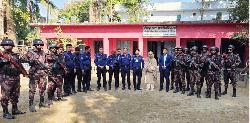 বিয়ানীবাজার ভোটকেন্দ্র পরিদর্শনে উপজেলা প্রশাসনের যৌথ টিম