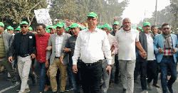 নীলফামারীতে প্রকৌশলী লেলিনের নেতৃত্বে ধানের শীষের বিশাল মিছিল