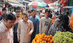 নবীনগরে বাজার পর্যবেক্ষণে এমপি আব্দুল মান্নান 