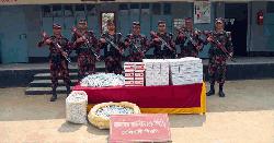 সীমান্তে বিজিবির অভিযানে প্রায় ২৭ লাখ টাকার ভারতীয় পণ্য জব্দ