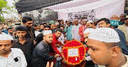 বরগুনায় শ্রমিক লীগ নেতার মৃত্যুতে শ্রদ্ধা নিবেদন 