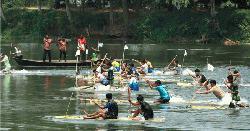 জাবিতে ঐতিহ্যবাহী ভেলা বাইচ অনুষ্ঠিত